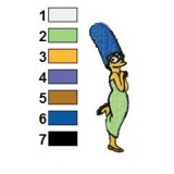 Mothers Marge Simpson Embroidery Design